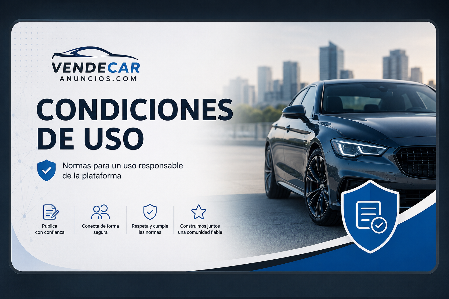 Condiciones de uso de Vendecaranuncios para publicar anuncios clasificados de vehículos